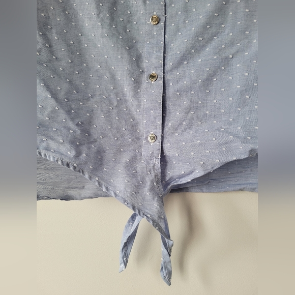 Anne Klein Swiss Dot Button Up - Picture 3 of 5